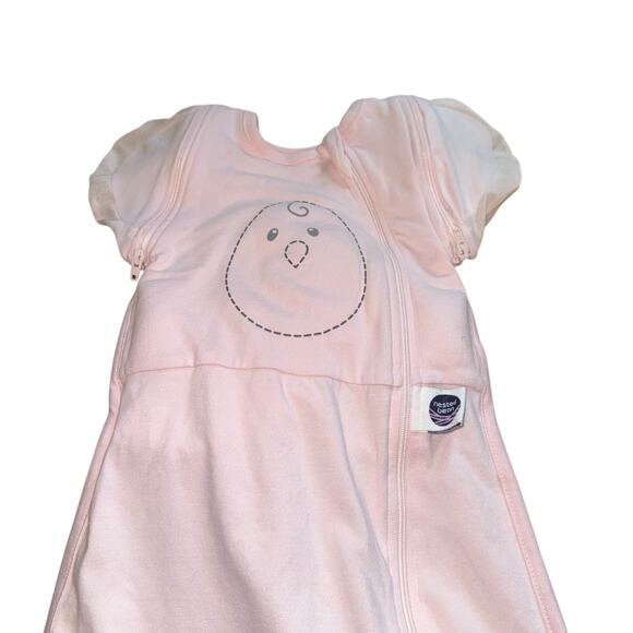 The Nested Bean Zen One Swaddle Sleep Sack S (3-6 Months) 13-18.5 lbs Soft Pink - Picture 5 of 6